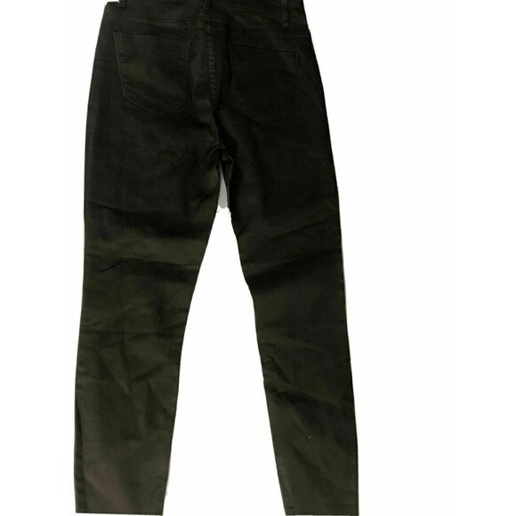 Forever 21 Women's Coated Skinny Army Green High W - Picture 7 of 8